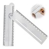PAVIKE 30cm Transparent Rectangle Ruler Protractor Rectangle Ruler Protractor Angle