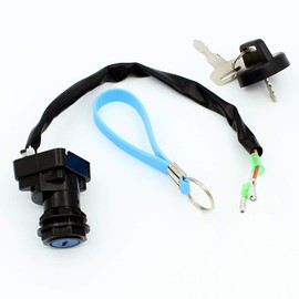 QAZAKY Ignition Key Switch Replacement for Kawasaki ATV KLF220 KLF250 KLF300 KVF300 KEF300A KEF300B KLF400 KVF400 Bayou Lakota Prairie 220 250 300 400 KLF220A KLF250A KVF300A KVF300B KLF300B KLF300C