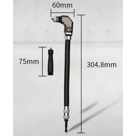 Tolxh #DWARAFS-Z Flexible Shaft 1/4 in Shank Hex Shank 12 Inch Plastic 300mm Right Angle Flex Shaft Bit Holder Flexible Hose Adapter Elbow Connection Flex Shaft Drill New Replacement Parts For DeWalt