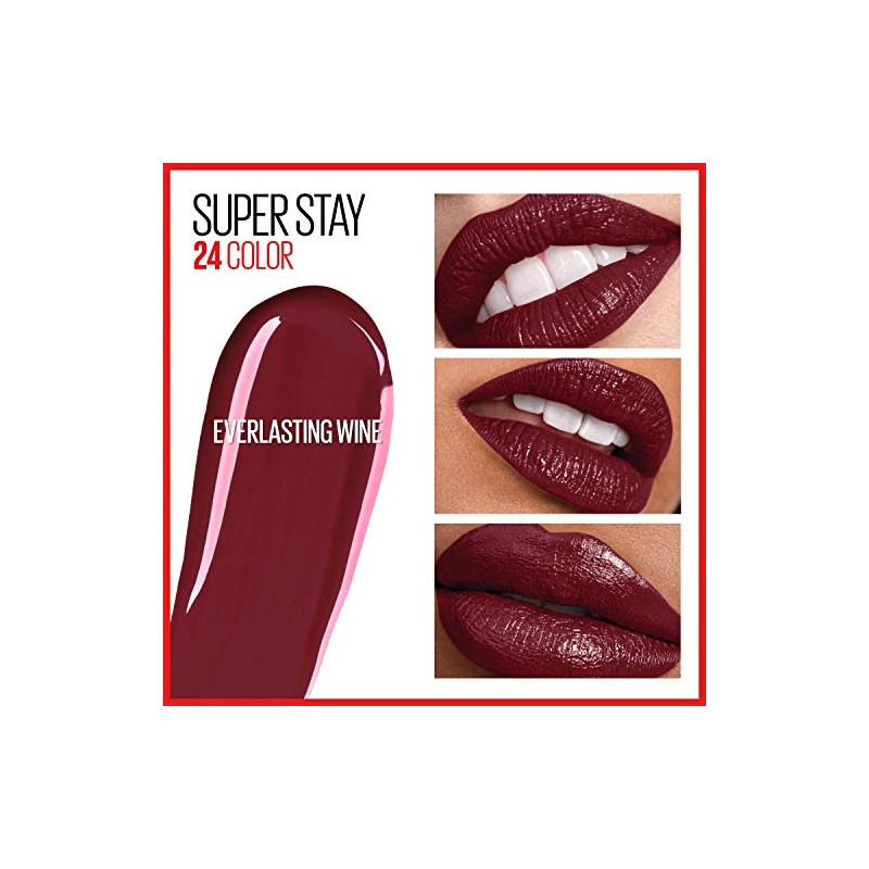 Maybelline New York Superstay 24, 2-step Lipcolor, Everlasting Wine 005