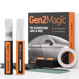 Gen2Magic - Kit de bolígrafo de pintura para retoque súper blanco para Toyota [capa transparente incluida], coincidencia de color 040 para arañazos, reparación fácil de arañazos para Toyota RAV4 Camry