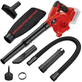 Cordless Leaf Blower for Milwaukee M18 Battery,Electric Jobsite Air Blower with Brushless Motor,6 Variable Speed Up to 180MPH,2-in-1 Handle Electric Blower and Vacuum Cleaner(Battery Not Included)