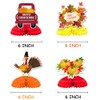 9Pcs Thanksgiving Day Honeycomb Table Centerpieces Turkey Pumpkin Maple Leaves
