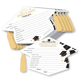 Big Dot of Happiness Goodbye High School, Hello College - 2-in-1 Graduation Party Cards - Activity Duo Games - Set of 20