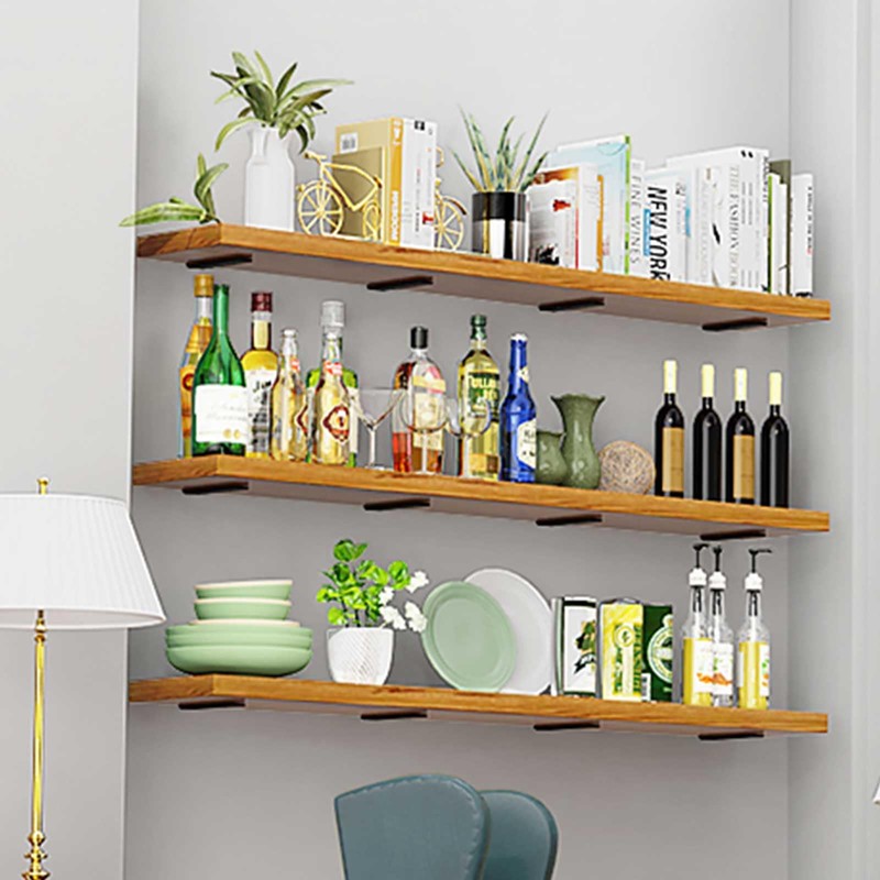 6 Pack Shelf Brackets 12cm, Stainless Steel Floating Shelf Bracket,