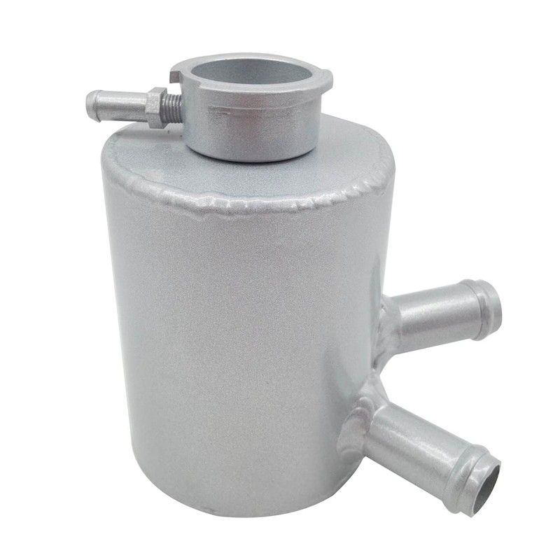 HCHCSPEED Universal 4"x3" Aluminum Radiator Coolant Reservoir Expansion Overflow Header
