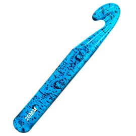 Hobekoee 20mm Large Crochet Hook for Chunky Yarn,Ergonomic Crochet Needles for Arthritic Hands,Plastic Crystal Smooth Crochet Hooks for Handmade DIY Crocheting