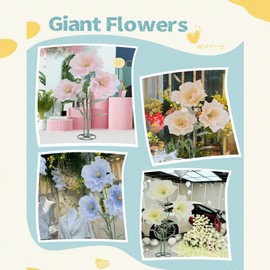 Zzefarmy 5.6 ft Giant Florwes for Decoration,Wedding Home Decorations Store Window Display Large Artificial Flowers (A Purple)