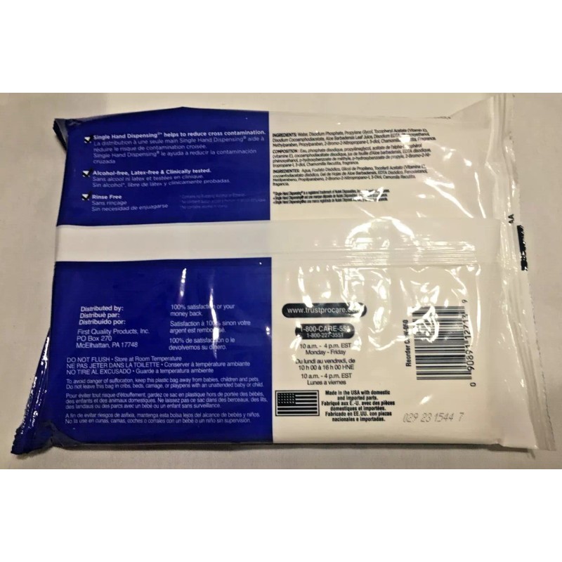 ProCare Personal Wipes -50 Wet Wipes - Adult Disposable Washcloth