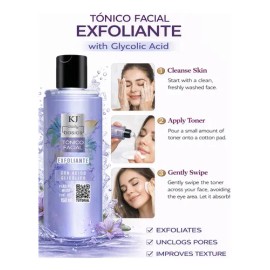 Tónico Facial Exfoliante Kj Ácido Glicólico 150 Ml