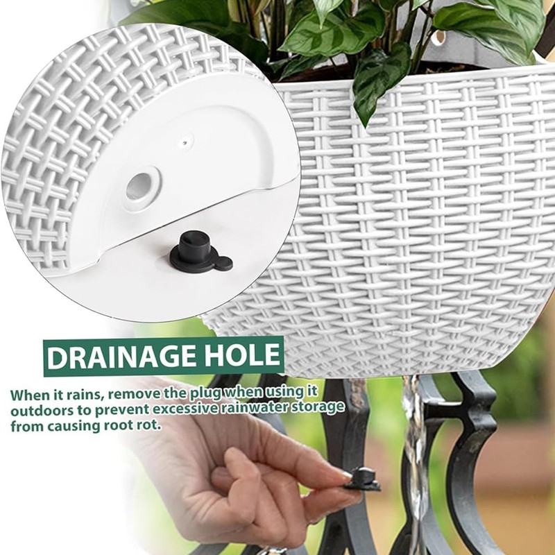 Snblzhef Green Wall Planter Wall-Mounted Planter Semi-Circular Fence Planter with