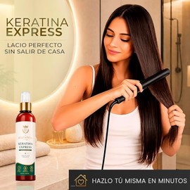 Keratina Express de Alisado en Casa 250 ml | Control de Frizz, Brillo Tipo Espejo y Cabello Suave | Tratamiento Capilar Fácil en 3 Pasos | Efecto Laci