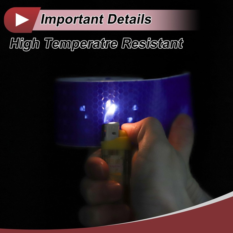 HEROFFIX 1 Pcs Safety Warning Reflective Tape Increased Visibility Reflective