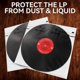 Inner Vinyl Record Sleeves, Gartopvoiz 50pcs 3 Layer Clear Ablum Cover Anti Static with Rice Paper for 12" 33 RPM Vinyl Record Protection