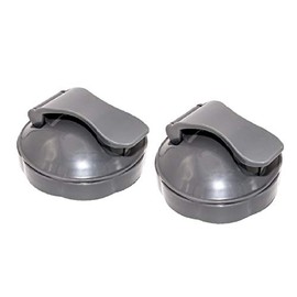 Blender Flip Top To-go Lid - Compatible with Nutribullet 600w & 900wAccessories & Replacement Parts (Pack of 2, Grey)