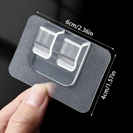 Hooks for Outdoor String Lights Clips 40Pcs Heavy Duty Cable Clip Clear Sticky Clip with Waterproof Adhesive Strips for Hanging Christmas Light UV-Resistant Wall Wire Cord Holder for Porch Patio Decor