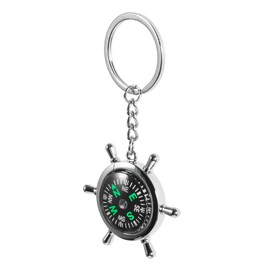 BESPORTBLE Pocket Compass Keychain Survival Compass for Hiking Camping and Outdoor Activities Multi-Functional Keyring Design for Adventurers