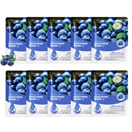10PCS Plant Fruit Sheet Face Masks Set,Moisturizing Facial Sheet Masks,Hydrating Face Masks Sheet Masks Set,Non-greasy Overnight Face Sheet Masks Facemasks for Women and Men G