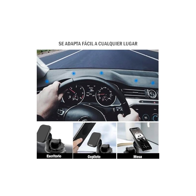 Vimi Soporte Magnetico Base para Celular Iman Ventosa 360 Coche