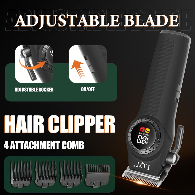 Hair Clippers for Men, 3-Piece Professional Grooming Kit Includes Hair