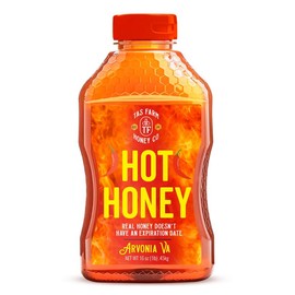 TAS HONEY CO - 1 POUND Hot Honey - Real Honey Doesn't Have An Expiration Date, 16oz Squeeze Bottle  Sweet & Spicy Flavor honey