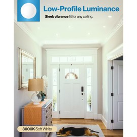 Sunco 4 Pack 6 Inch Ultra Thin LED Recessed Ceiling Lights, 3000K Warm White, Dimmable, 14W=100W, Wafer Thin, Canless with Junction Box.