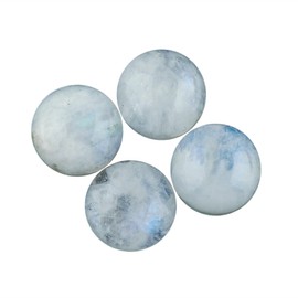 4 PCS, 8 MM,YASHEE Natural Rainbow Moonstone, Round Shape Cabochon, Loose Gemstone A+ Quality For Jewelry, Earring, Pendant Making, Crafts & DIY, Wedding Gift, Wire Wrapping Crystal, Wholesale deal