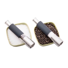 Black Pepper Grinder or Himalayan Salt Grinder, buy Set or Singles, Grind Gourmet Original Pump & Grind Pepper Grinder, Spice Grinder, Pepper Mill, Modern Push Button Salt And Pepper Grinders