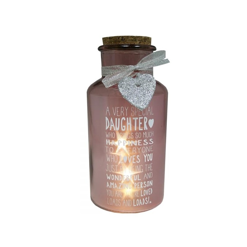 Special Daughter Light Up Jar Messages of Love Range Birthday