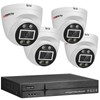 MWRCTV 2-Way Audio PoE Security Camera System,4pcs Wired 4MP Dome
