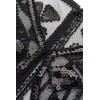 BABEYOND Sequin Beaded Evening Cape 1920s Shawl Wraps (Black)