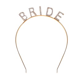 GFLPO Rhinestone Bride Headband Bride Tiara Bachelorette Party Headband Sparkling Crystal Bridal Crown Headpiece Hair Accessories for Bridal Shower,Bachelorette Party,Wedding