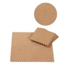 CBJAPAN JOINTMAT Joint Mat, Soundproofing, Shock Absorption, Natural Cork, Coarse, 11.8 x 11.8 inches (30 x 30 cm), Set of 8, Soft Cork Mat