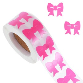 Bow Tanning Sunbathing Stickers for Body, 1 Inch Pink Self-Adhesive Bow Shape Stickers, Suntan Sticker for Tanning Beds & Salons, Sunbathing Supplies for Adults & Children