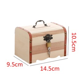 Wooden Piggy Bank Sonwaha Money Box Made of Wood Money Box for Children Friends Adults for Christmas New Year Birthday Money Box with Counter Piggy Bank with Lock