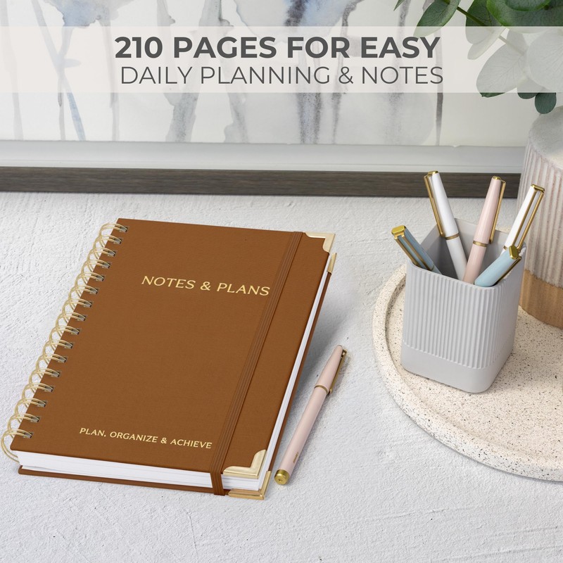 Aesthetic Daily Planner And Notebook With Hourly Schedule - Aesthetic
