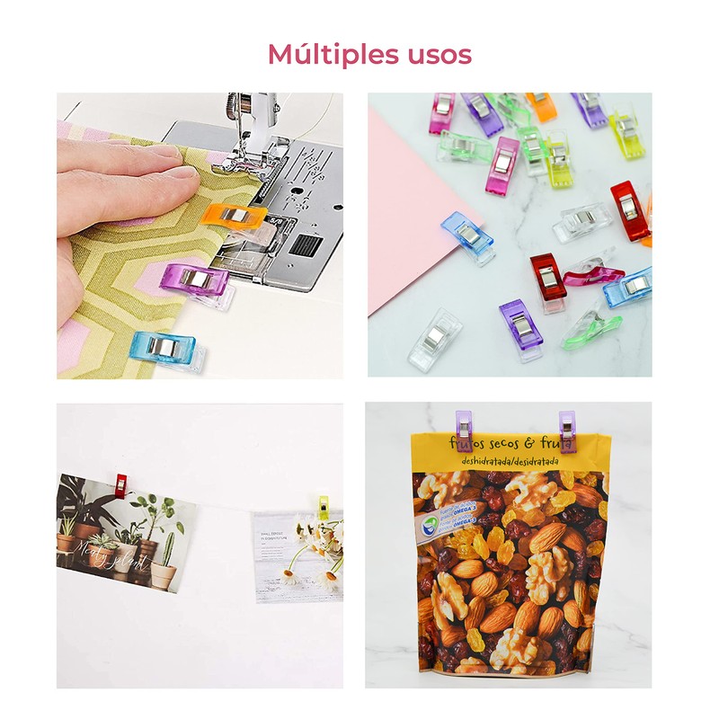 50 Pieces Sewing Clips ABS Plastic Stainless Steel Small Clips