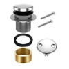 Bathtub Drain Tip-Toe Trim Set with Two-Hole Overflow Faceplate, Replacement