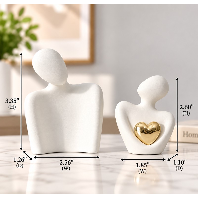 Romantic Couple Embrace Statue for Home Decor – Loving Figure