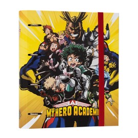 Grupo Erik Ring Binder A4 Slim 4 Rings - Folder A4 Slim Premium My Hero Academia Manga - File Folder 4 Rings - A4 Folder A4 Slim - Ring Binder A4 Lever Arch File A4 Office Accessories School
