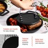 Victoria Round Cast Iron Meat Press with a Wire Handle,