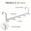 Over The Door Hook Hanger – 5-Hook Metal Door Organizer