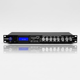 MUSYSIC Professional Audio Receiver & Sound Processor Preamp | Bluetooth, USB/SD, MP3/Aux, FM Radio, Recording Mode | Digital LCD Display | Switchable 110V–220V MU-PRE2H