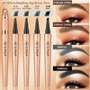 Ledeak Microblading Eyebrow Pen, 3D Magic Eyebrow Pencil with 4
