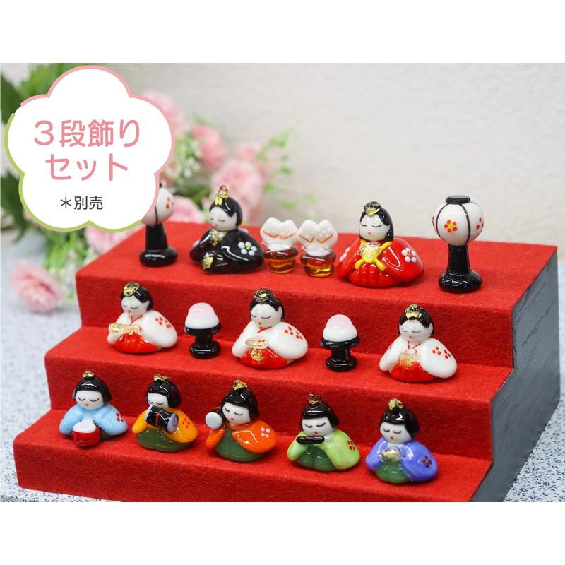 Glass Square, Cute Glass Hina Dolls, Imperior, Large