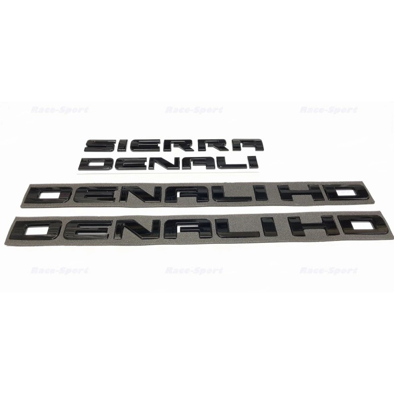 GMC 4PCS Set GLOSS Black GMC SIERRA DENALI HD Duramax