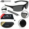 proSPORT Polarized Bifocal Sunglasses +2.50 Grey Lens Black Frame Men