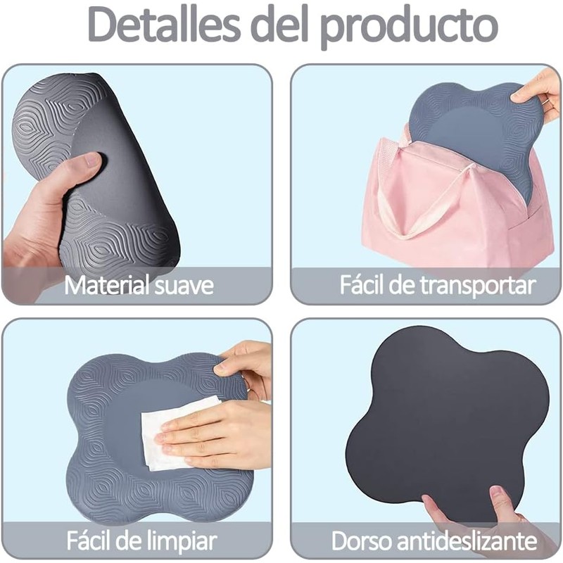 Rodilleras y Coderas de Yoga, 2 Pzs Almohadillas Antideslizantes