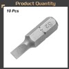 HARFINGTON 10pcs Flat Head Screwdriver Bit 1/4" Hex Shank SL4