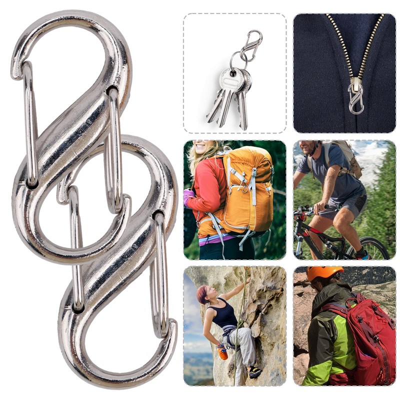 20pcs Double Opening Zipper Pull Replacement, Detachable Metal Snap Hook